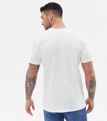 Herrenmode Bekleidung für Herren Jack & Jones White Embroidered T-Shirt