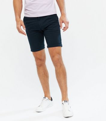 Jack \u0026 Jones Navy Slim Fit Chino Shorts 