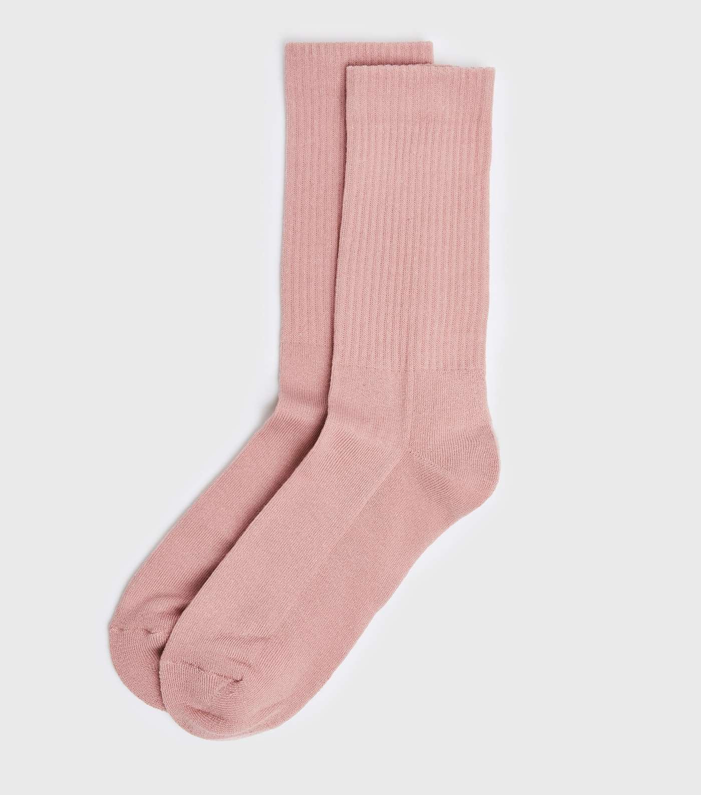 Deep Pink Ribbed Tube Socks