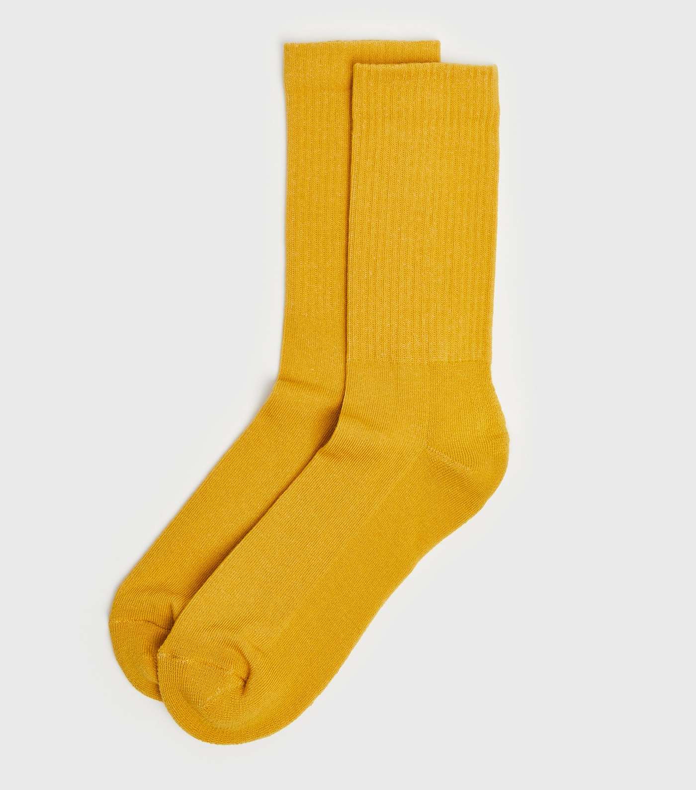 Yellow Ribbed Tube Socks