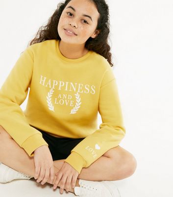 Girls Mustard Happiness Logo Long 