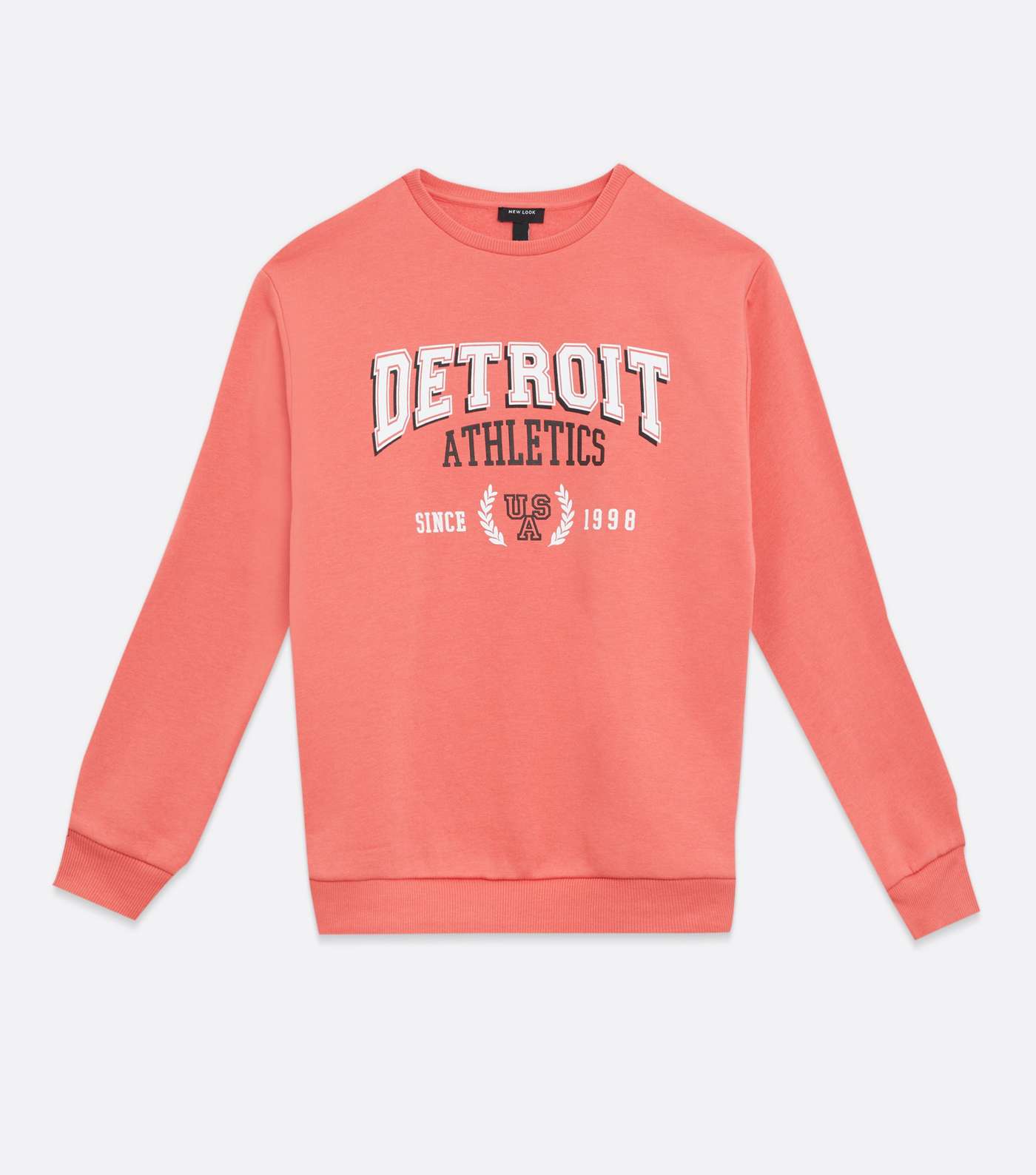 Girls Coral Detroit Varsity Logo Sweatshirt Image 5