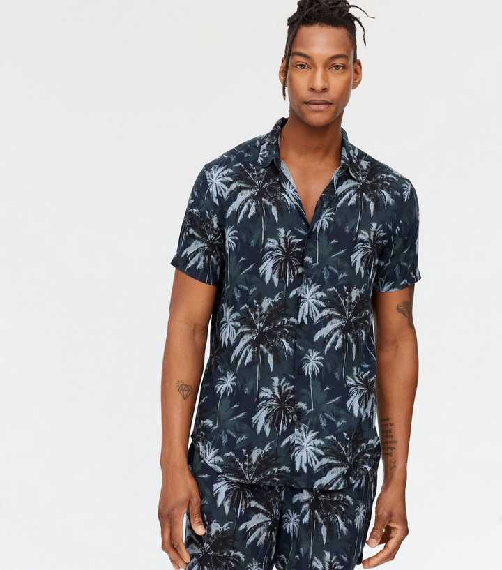 black tropical shirt