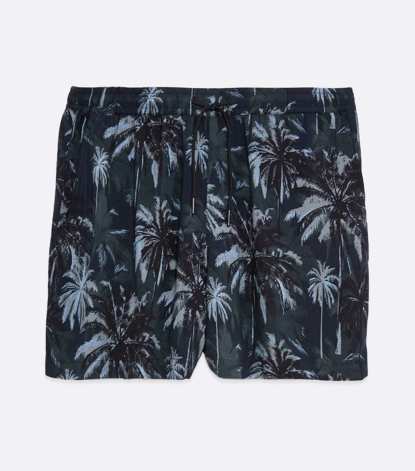 Black Tropical Drawstring Shorts Image 5