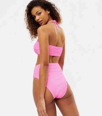 pink textured swimsuit