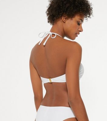 white strapless tankini top