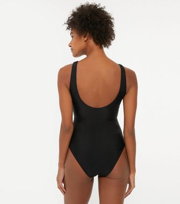 new look black swimming costume