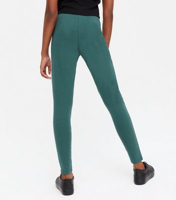 Girls dark green leggings Clearance