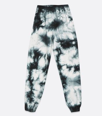 Black and grey tie dye online joggers