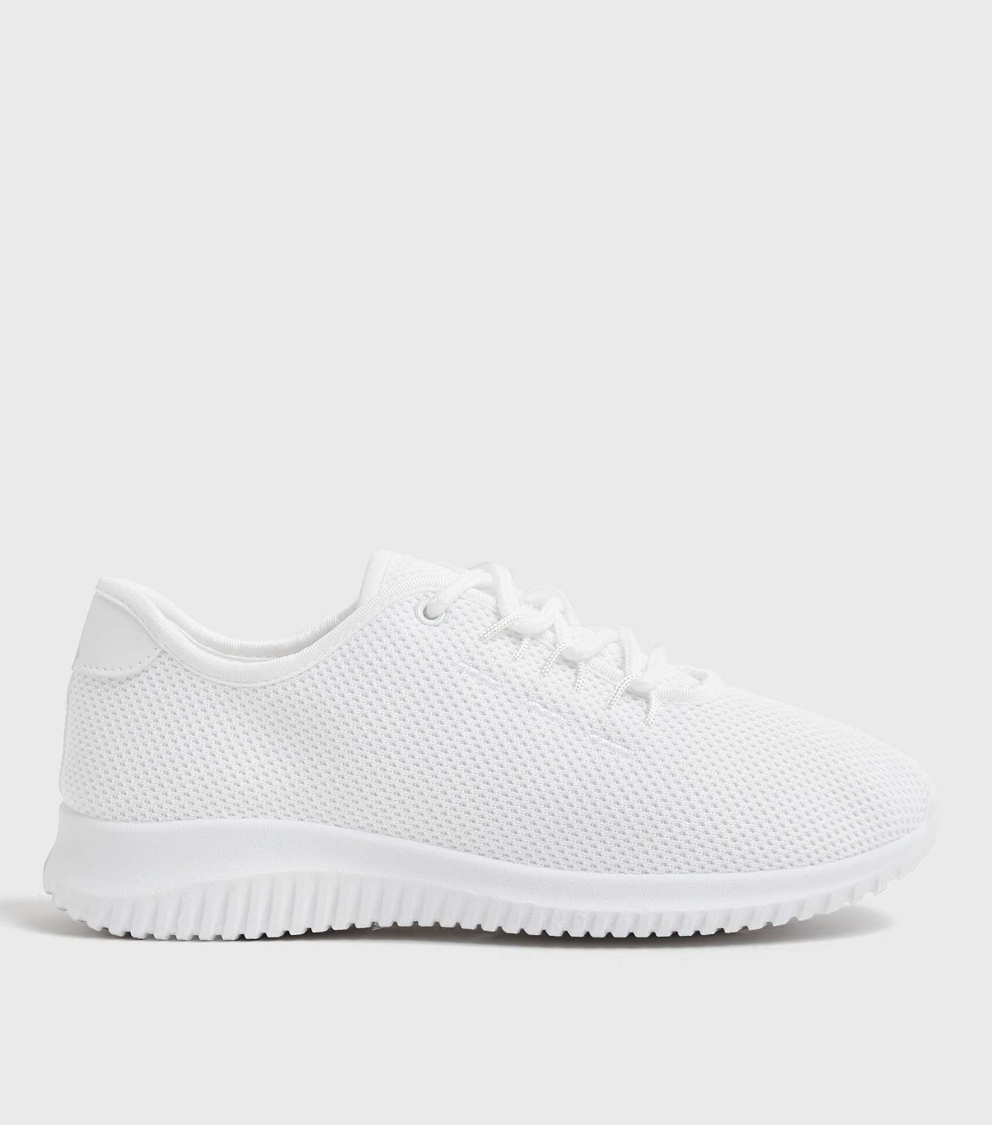 White Lace Up Sports Trainers