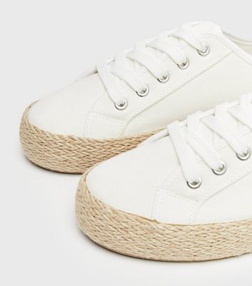 Lace up 2025 espadrille trainers