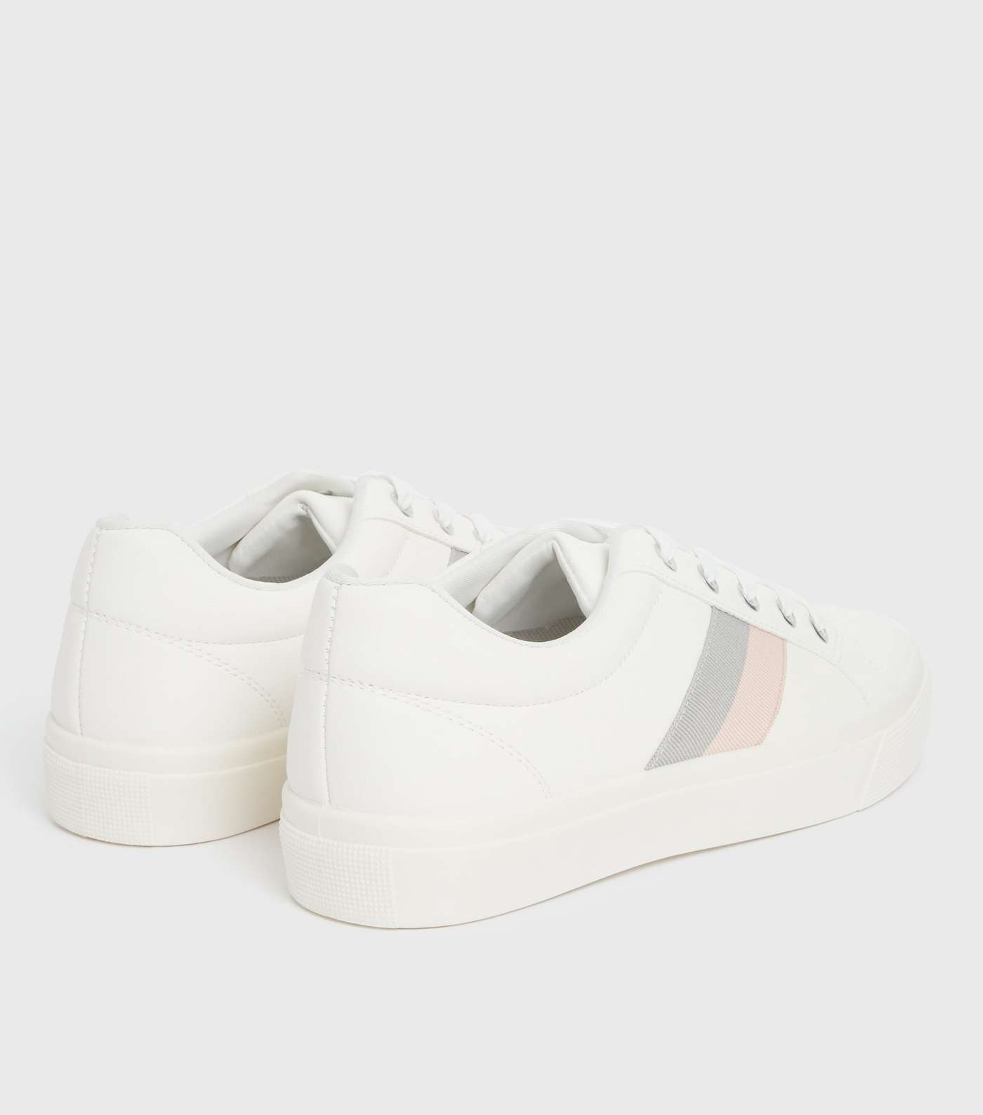 White Side Stripe Trainers Image 4