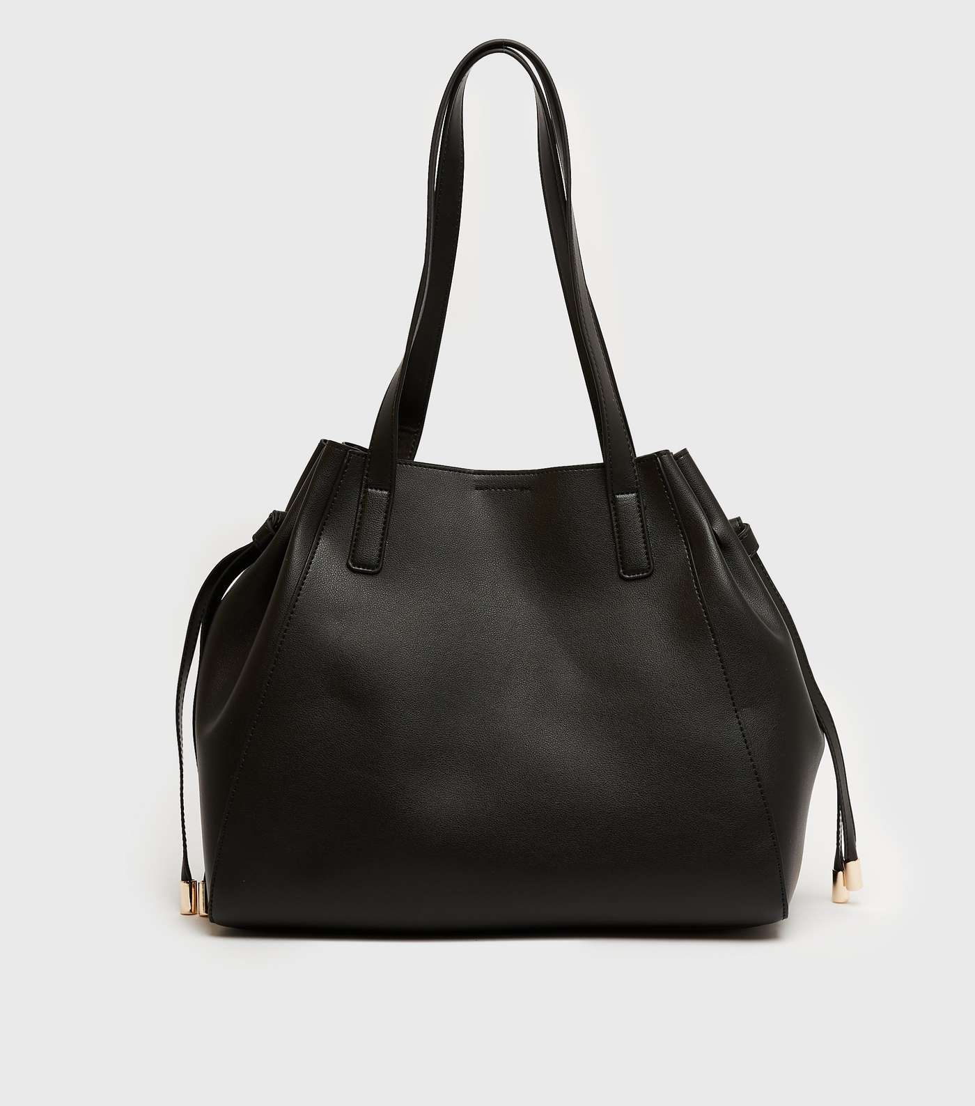 Black Tie Side Slouch Tote