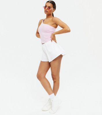 New look hot sale white denim shorts