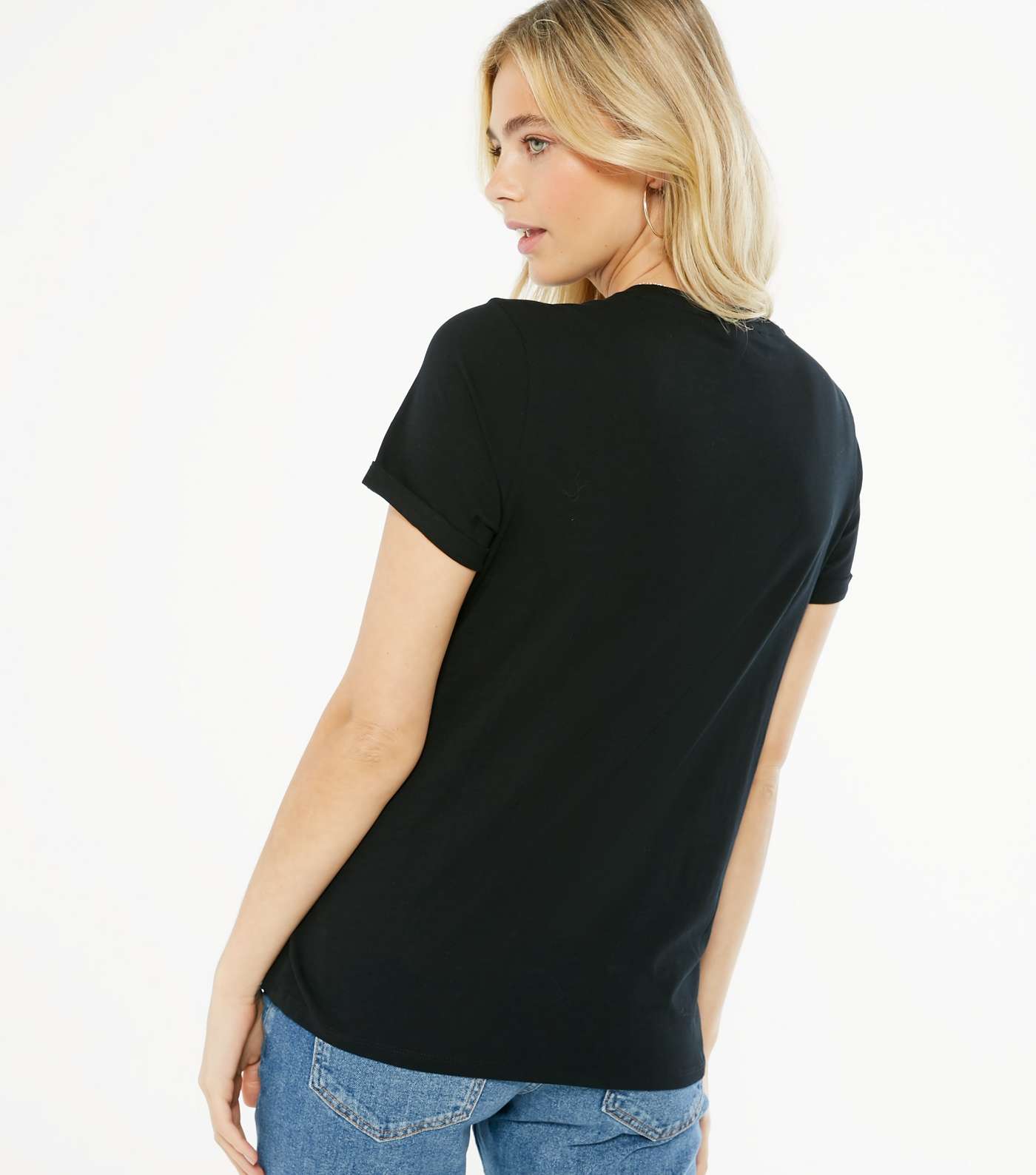 Maternity 2 Pack Black and White Crew T-Shirts Image 3