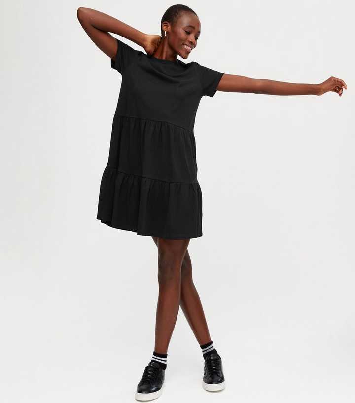 Tiered Smock Shirt Dress