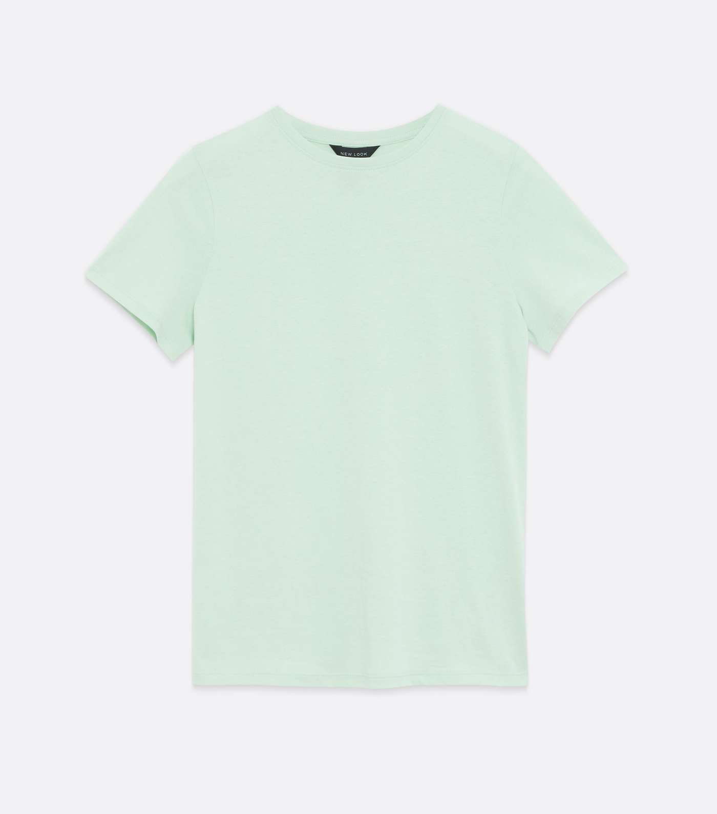 Light Green Basic Cotton T-Shirt Image 5