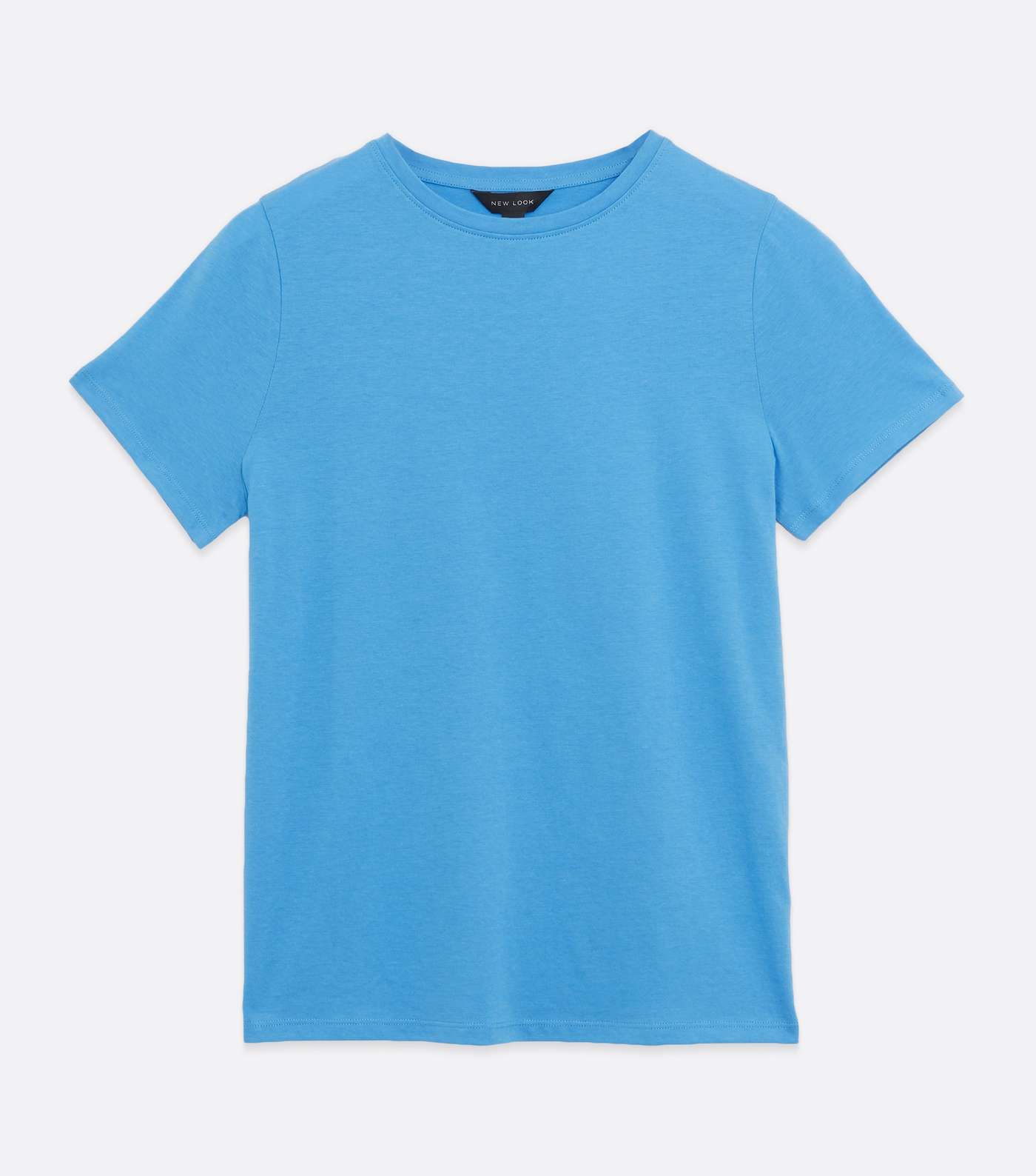 Blue Basic Cotton T-Shirt Image 5