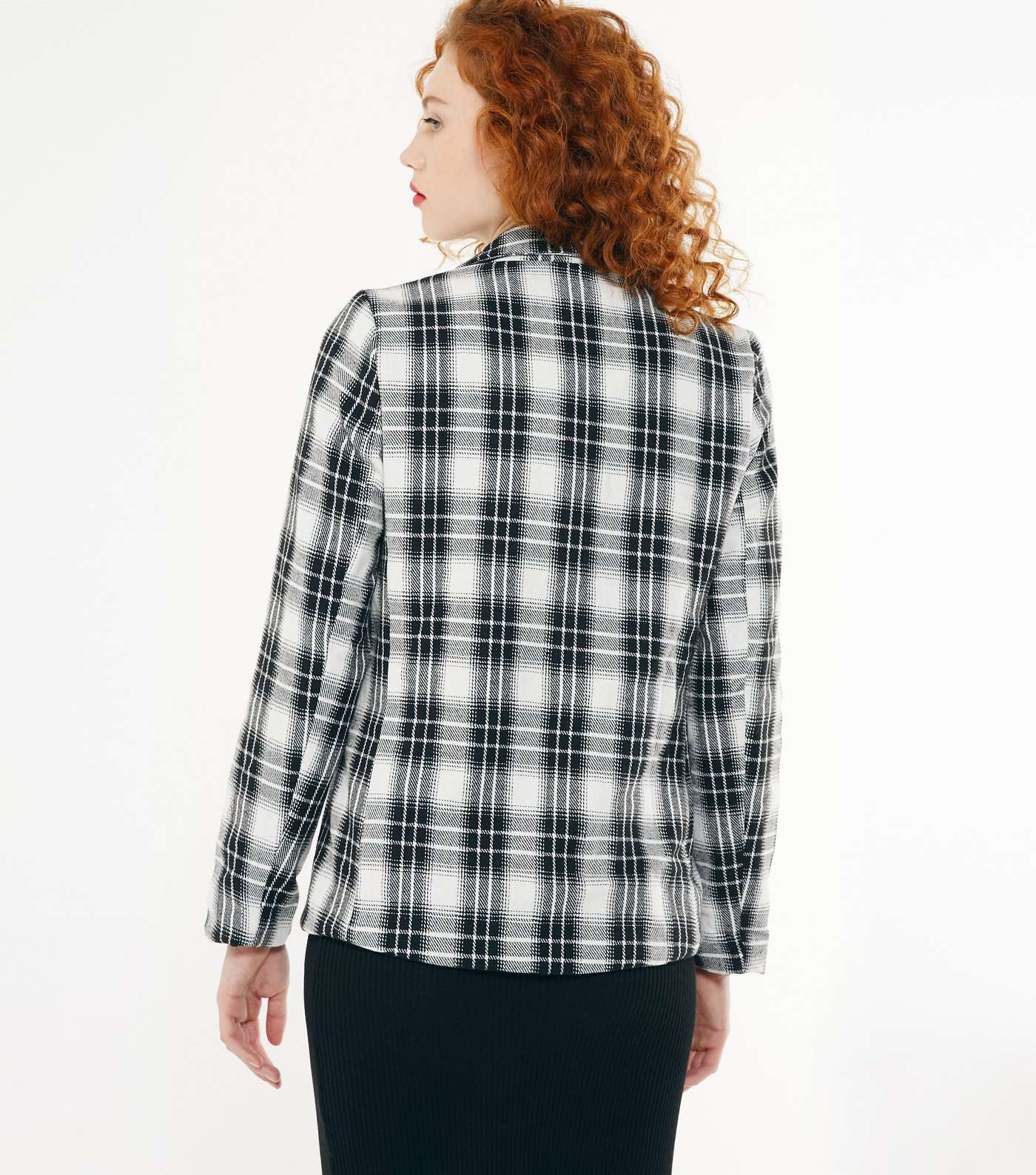 Cameo Rose White Check Double Breasted Blazer  Image 3