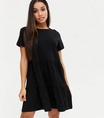 New look black smock dress hotsell