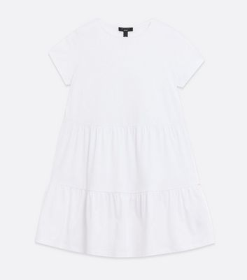 petite white smock dress