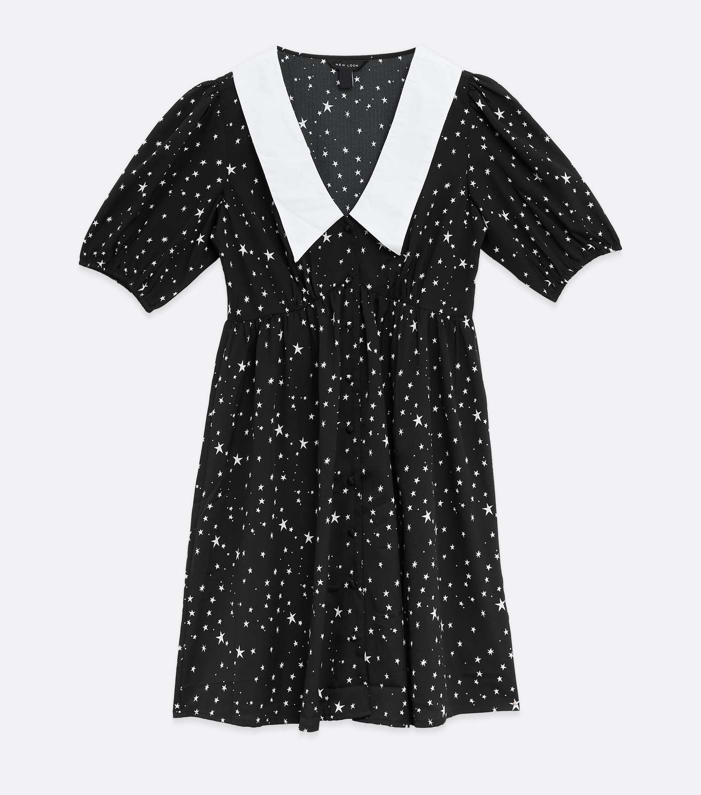 Black Star Collared Smock Dress Image 5