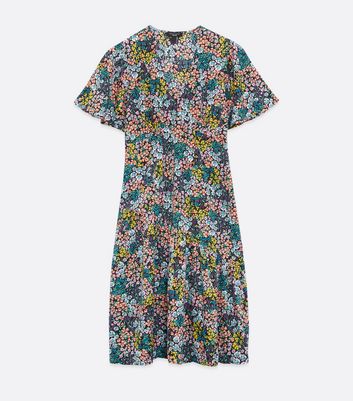 short sleeve ditsy dress