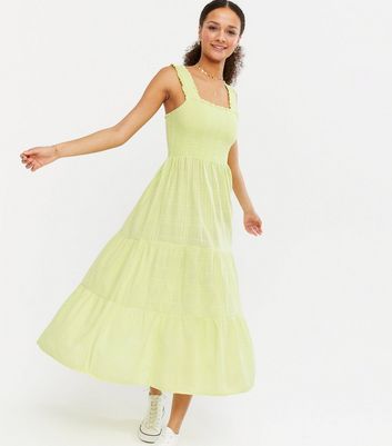 light green midi dress