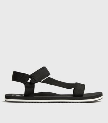 Men's Jack & Jones Dark Grey Leather Buckle Sliders New Look | £31.00 |  Trinity Leeds