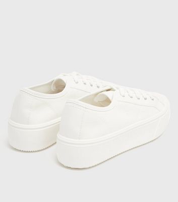 White platform trainers new on sale look