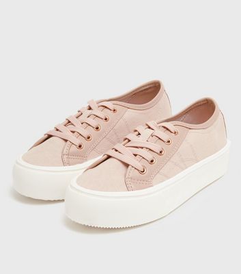 New look hot sale pink trainers