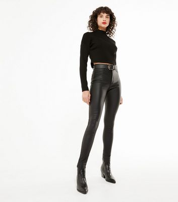 new look leather jeans