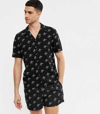 Black NLM Logo Short Sleeve Shirt