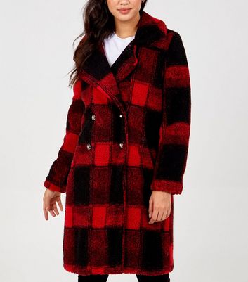 red checkered coat