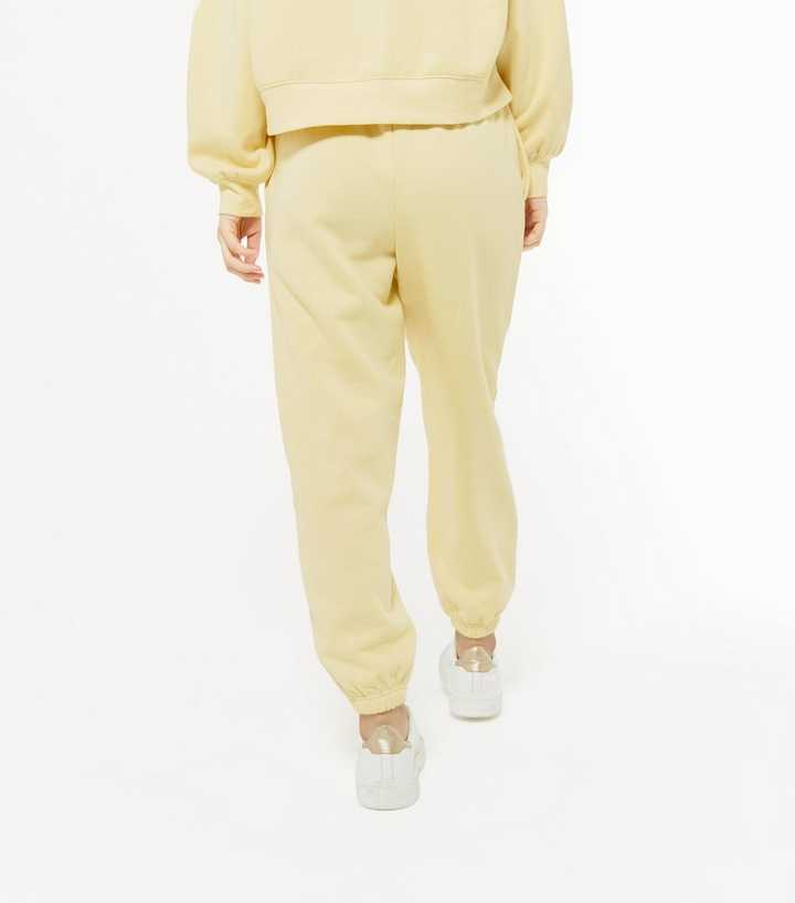 Petite Yellow Lemon Basic Cuffed Hem Sweatpant