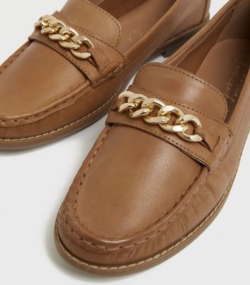 new look brown loafers