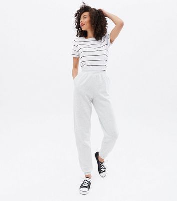 Tall Pale Grey Cuffed Joggers New Look