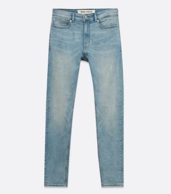 Mens Clothing Jeans Skinny jeans New Look Denim Mens Vintage Wash Skinny Stretch Jeans in Blue for Men 