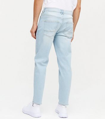 light wash straight leg jeans mens