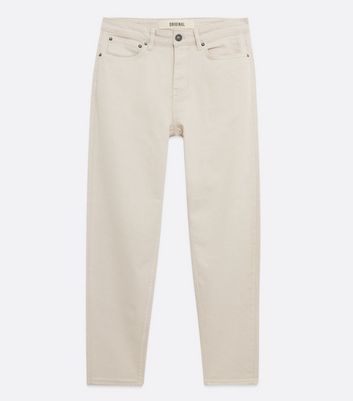 white tapered jeans mens