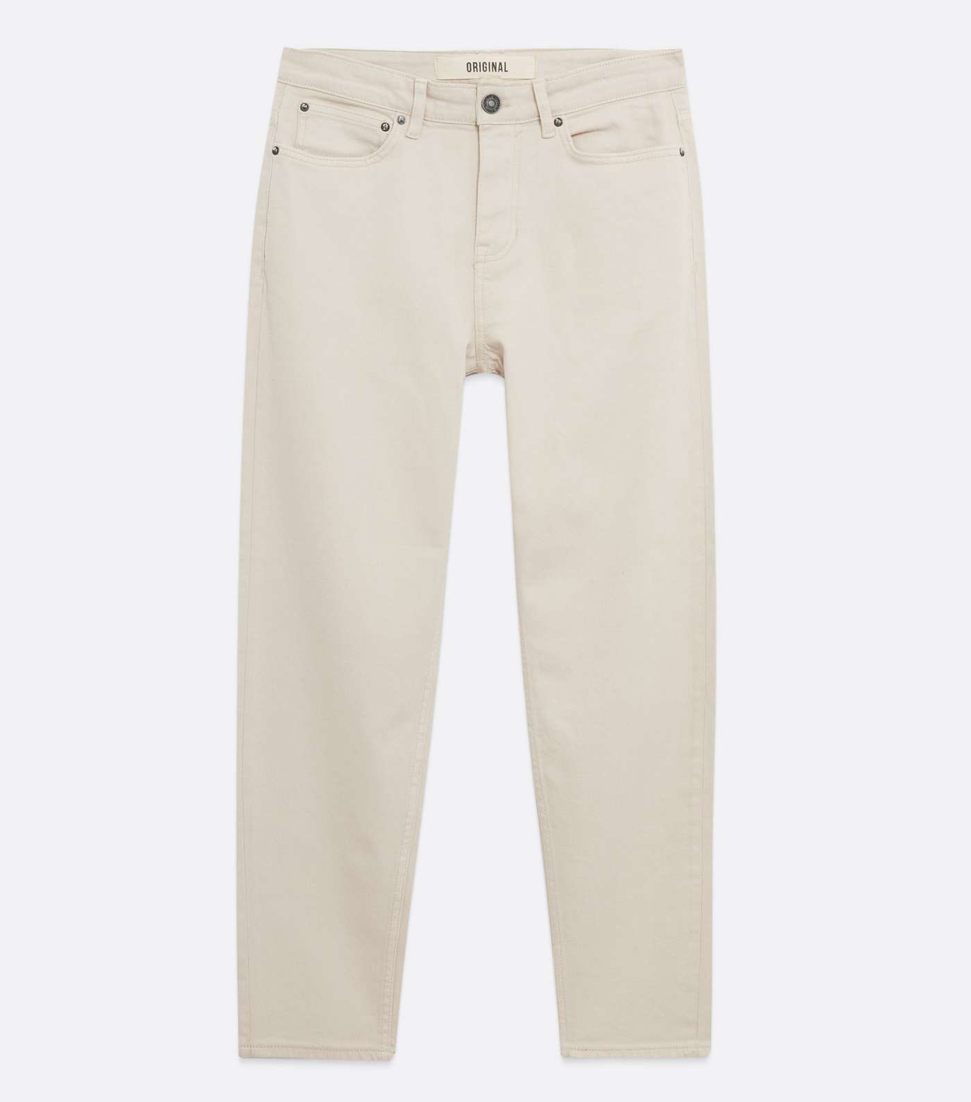 Off White Tapered Leg Jeans Image 5