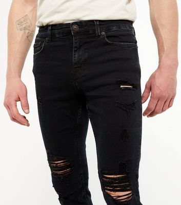 Mens Black Cargo Skinny Jeans Slim Fit Stretch Non-Ripped Pants –  VacationGrabs