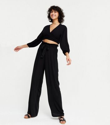 Black Cheesecloth High Waist Beach 