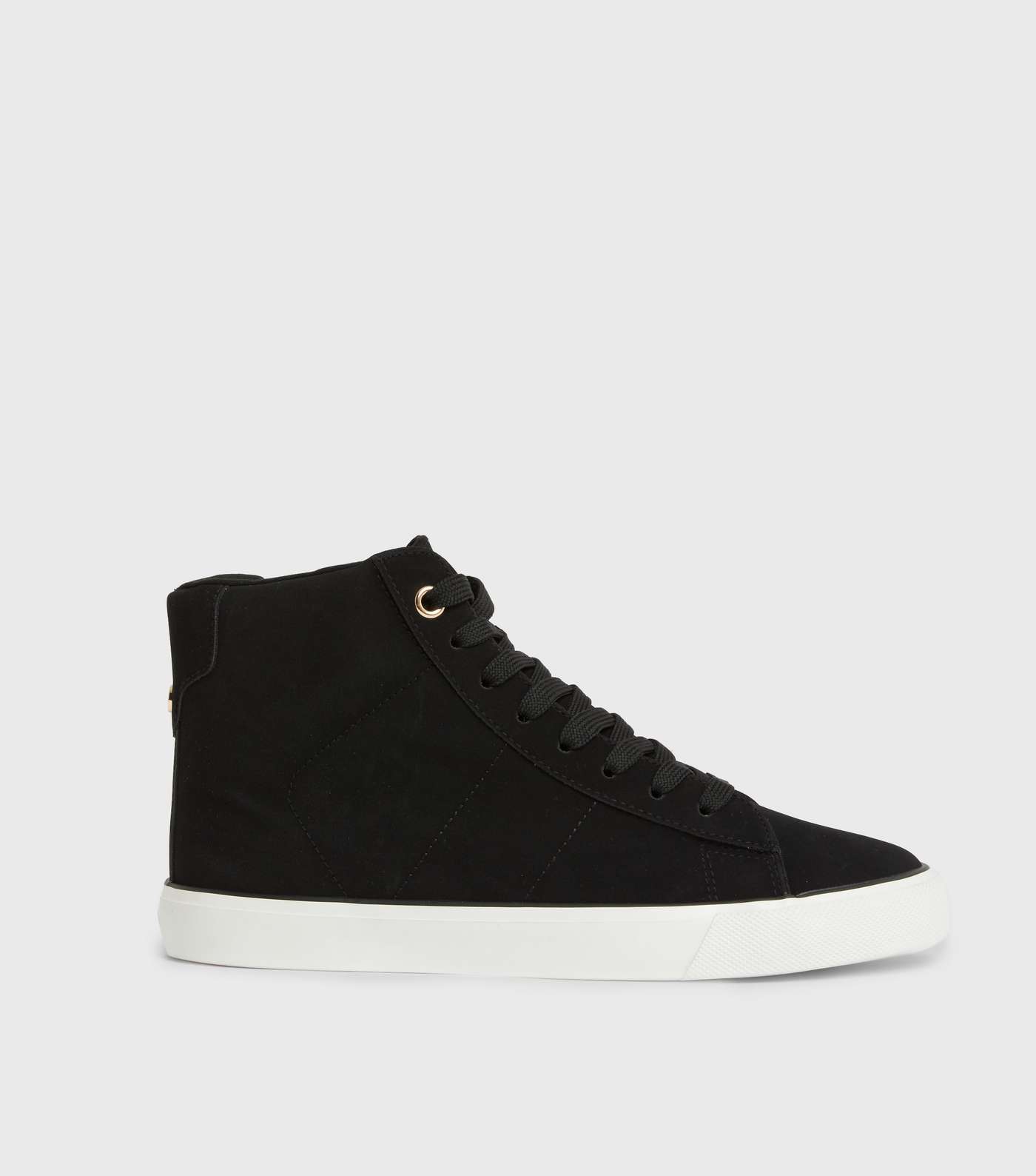 Black Suedette High Top Trainers