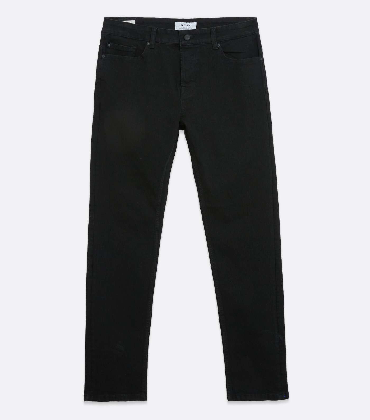 Only & Sons Black Dark Wash Slim Fit Jeans Image 5