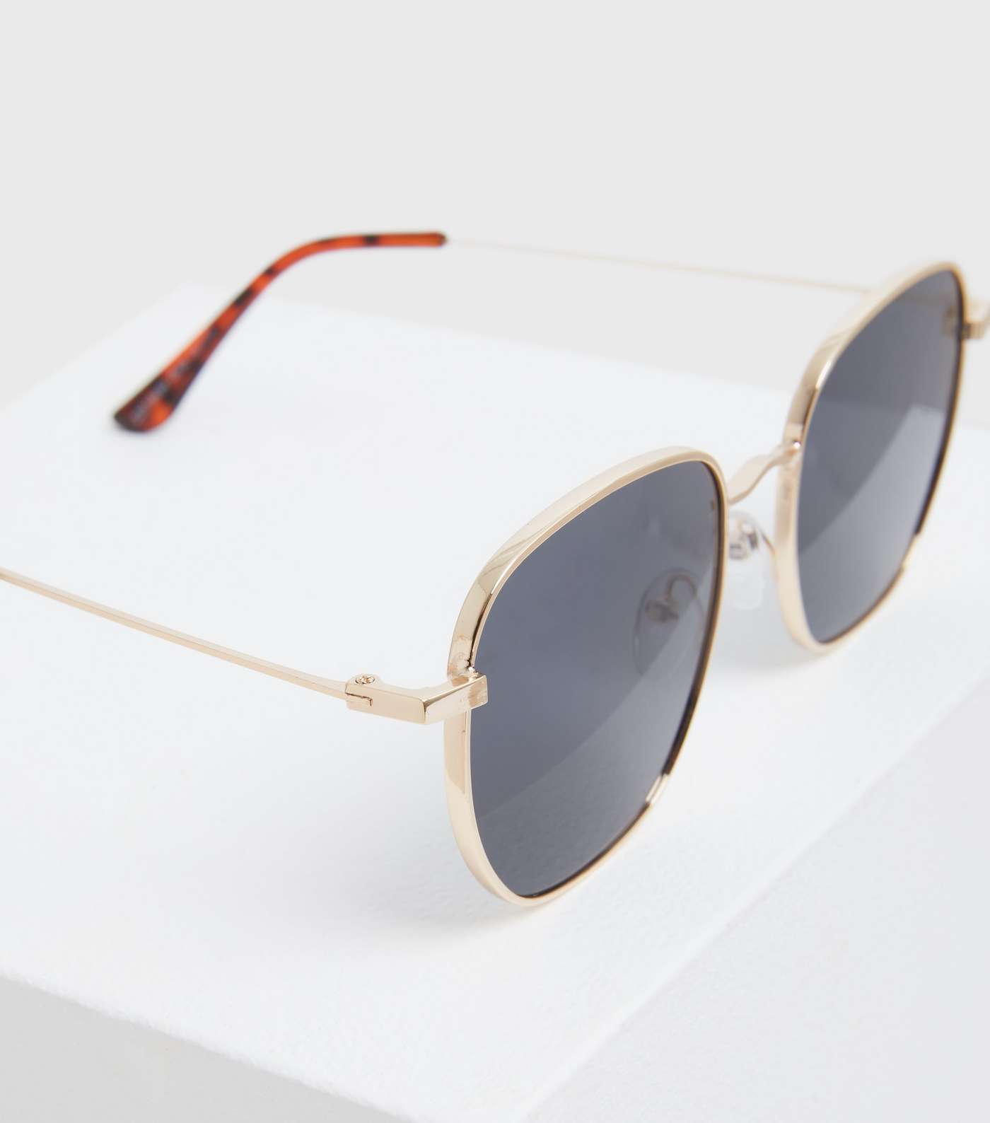 Only & Sons Gold Square Frame Sunglasses Image 3