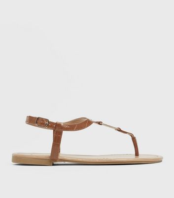 Croc flat online sandals