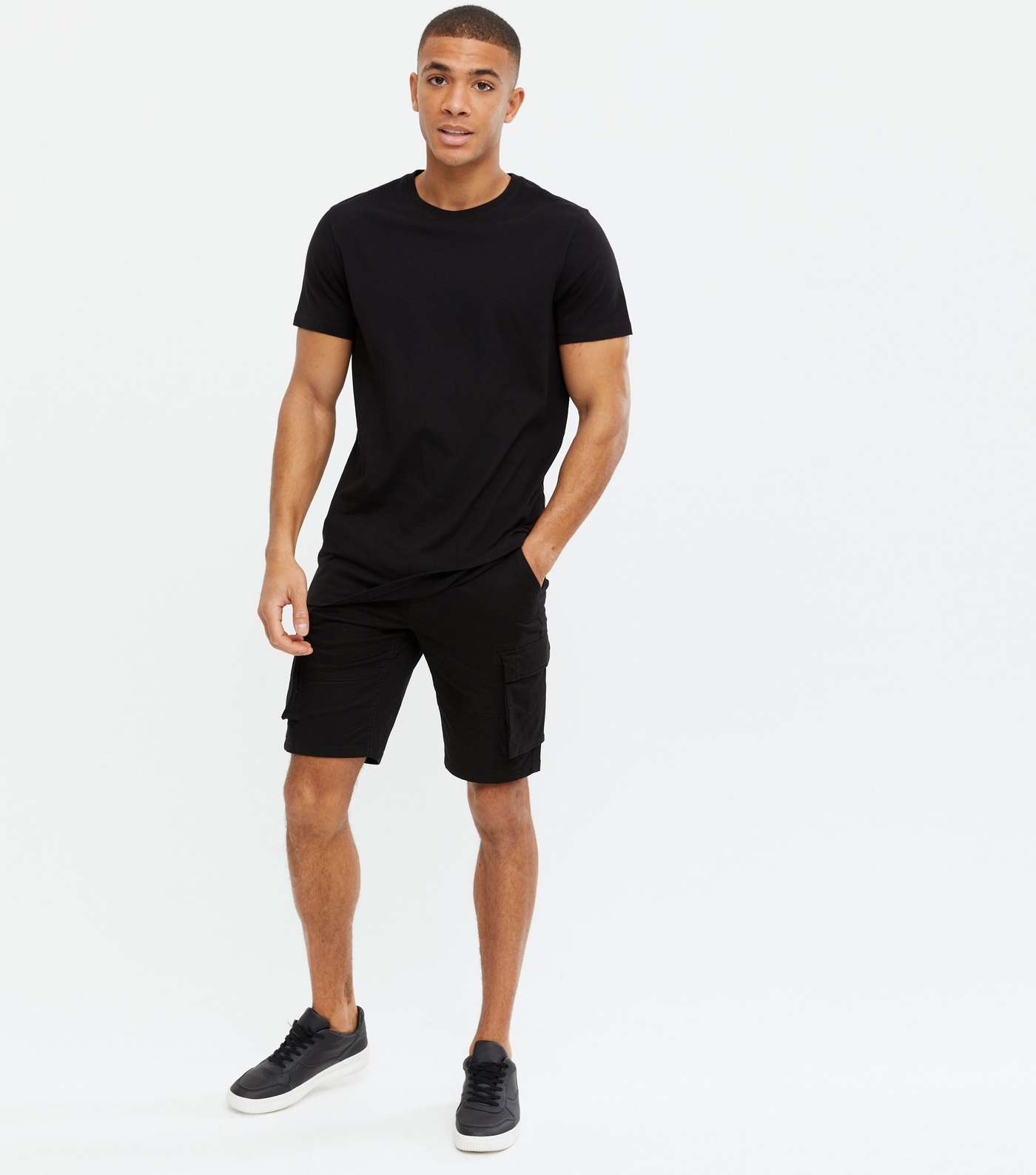 Only & Sons Black Cargo Shorts