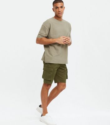 Only & Sons Jersey Cargo Shorts in Green for Men Mens Clothing Shorts Cargo shorts 