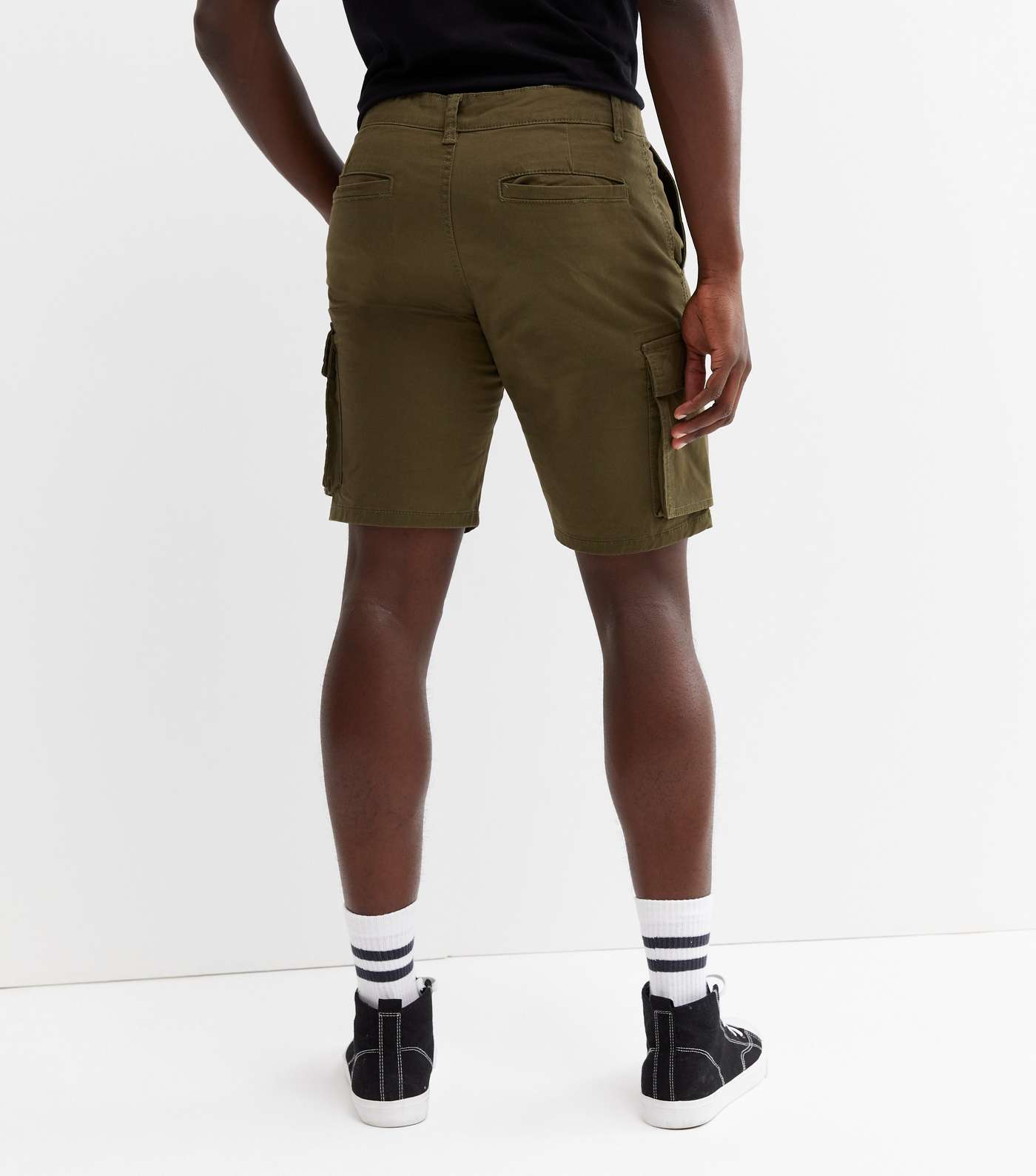Only & Sons Olive Cargo Shorts Image 4